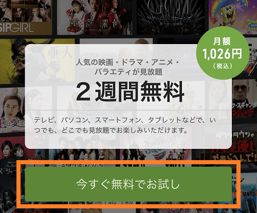 huluの登録方法①